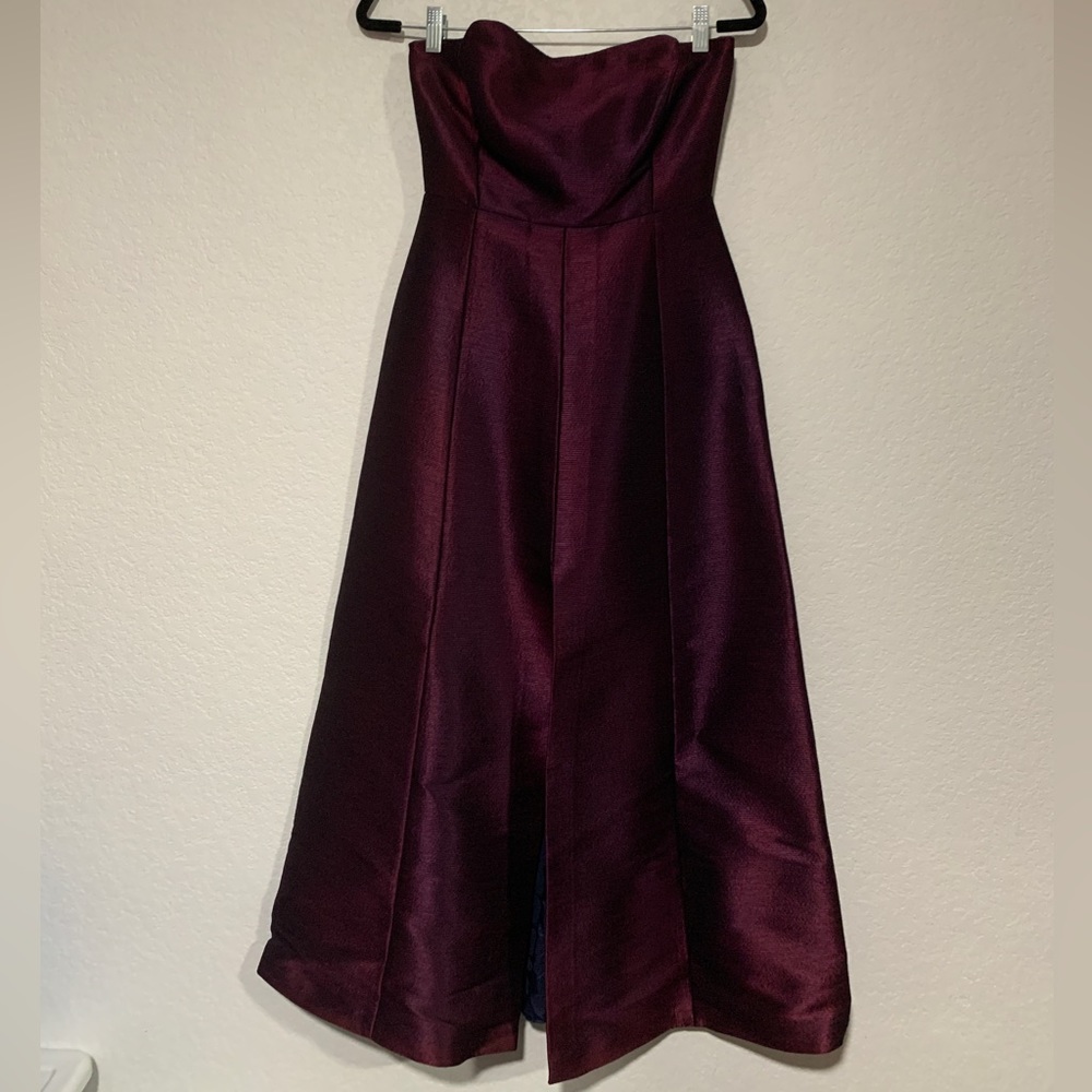 Emporio Armani Purple Strapless Cocktail Gown